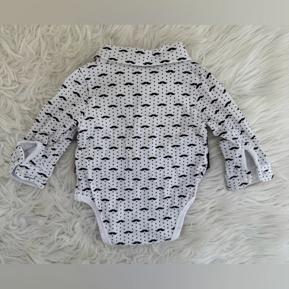 Andy & Evan Mustache Suit Onesie